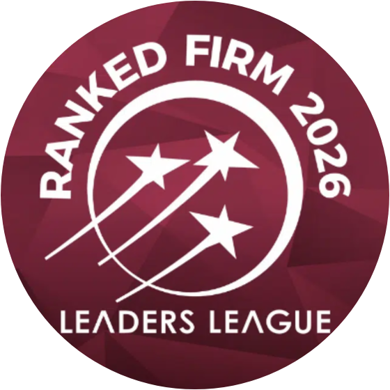 Sello Ranked Firm 2026 de Leaders League otorgado a Lynch Contadores & Abogados